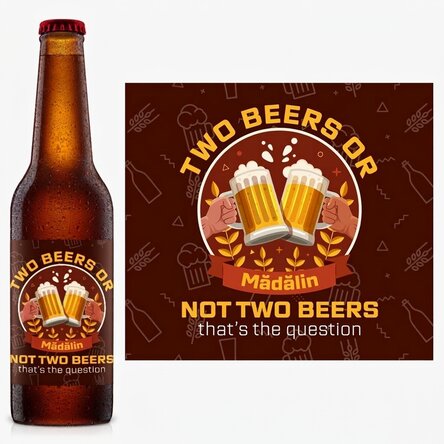 Birra personalizzata con scritta - Two beers