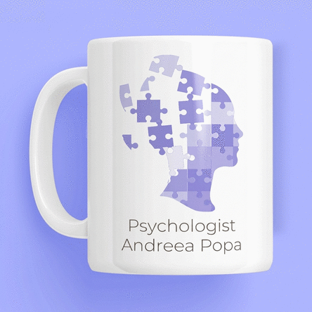 Tazza personalizzata con scritta per psicologi - Mental puzzle