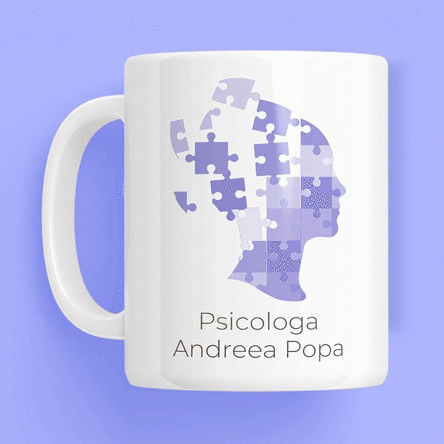 Tazza personalizzata con scritta per psicologi - Mental puzzle