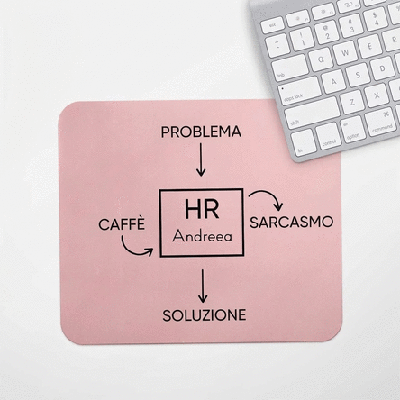 Tappetino per mouse personalizzato con messaggio per le Risorse Umane