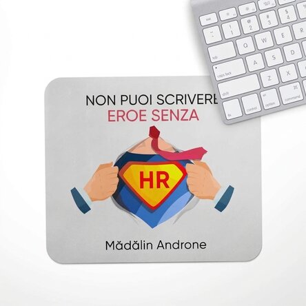 Tappetino per mouse personalizzato con messaggio - HR