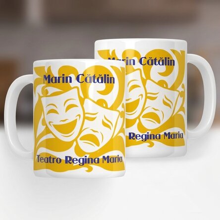 Tazza personalizzata con scritta per attori - Acting Masks