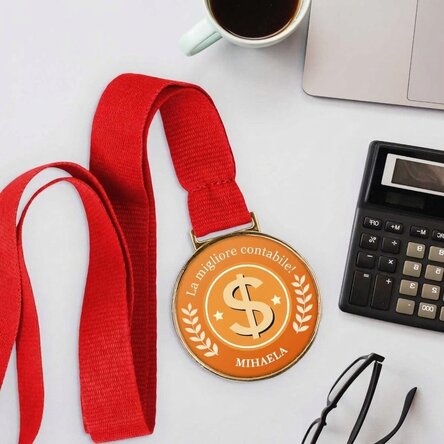 Medaglia personalizzata con messaggio - Contabile