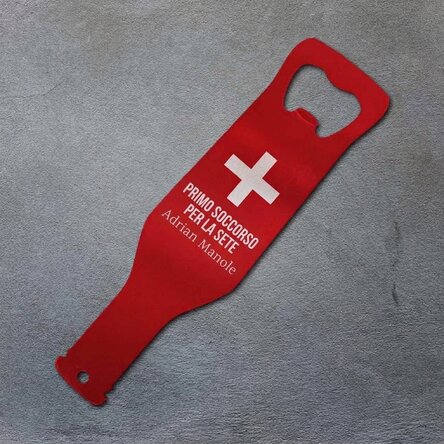 Apribottiglie personalizzato con messaggio - Thirst Aid
