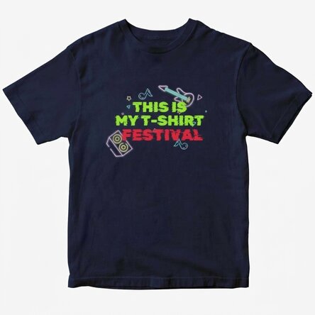 Maglietta in cotone personalizzata con scritta - Festival t-shirt