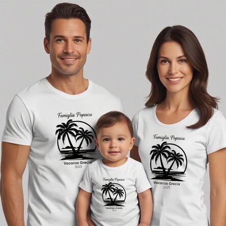 Maglietta in cotone personalizzata per bambini/adulti - Vacanze estive