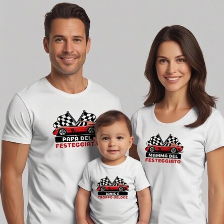 Maglietta in cotone personalizzata per bambini/adulti - Compleanno