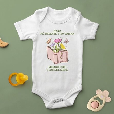 Body per bambini personalizzato con scritta - Books