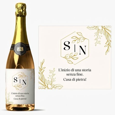 Spumante personalizzato con messaggio - Matrimonio