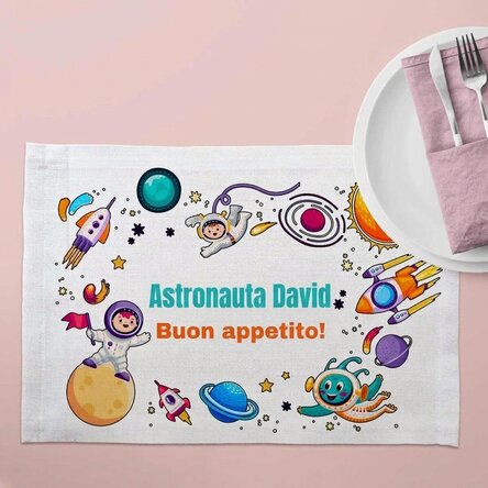 Portapiatto personalizzato con scritta - Astronauta
