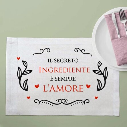 Portapiatto personalizzato con scritta - Love