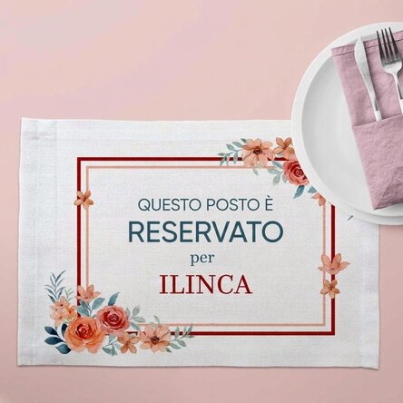 Portapiatto personalizzato con scritta - Riservato