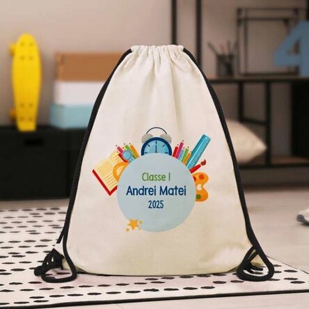 Zaino personalizzato con scritta - Il primo giorno di scuola
