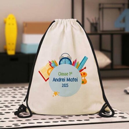 Zaino personalizzato con scritta - Il primo giorno di scuola