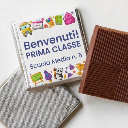 Mini cioccolatino personalizzato con scritta - Welcome school