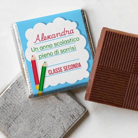 Mini cioccolatino personalizzato con messaggio - Scuola