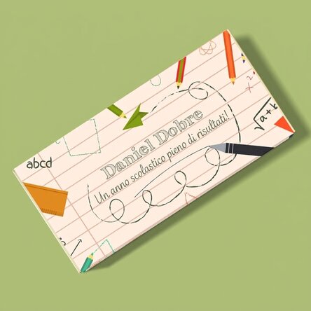 Cioccolato personalizzato con scritta - Il quaderno dello studente