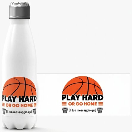 Thermos con base bianca personalizzato con scritta - Basket