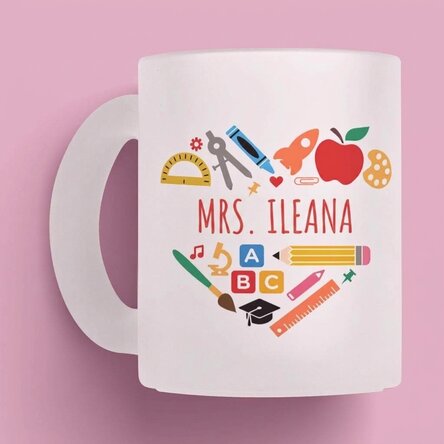Tazza personalizzata con dedica per gli insegnanti - Cuore