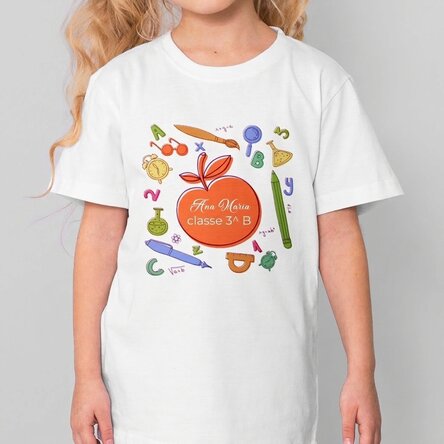 Maglietta in cotone per bambini personalizzata con una scritta - Articoli di cancelleria