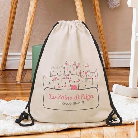 Zaino personalizzato con messaggio - Kitty