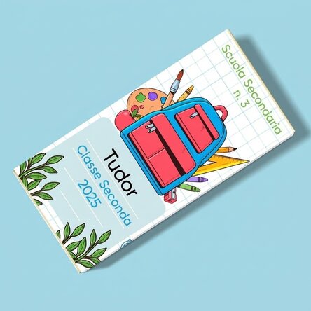 Cioccolato personalizzato con messaggio - Primo giorno di scuola