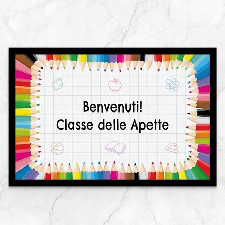 Tappetino d'ingresso personalizzato con scritta - Scuola