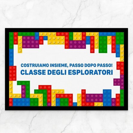 Tappetino d'ingresso personalizzato con scritta - Lego