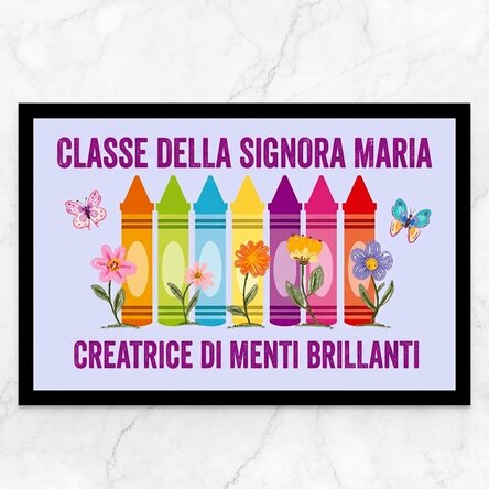 Tappetino d'ingresso personalizzato con scritta - La maestra