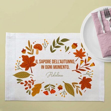 Portapiatto personalizzato con messaggio - Autunno