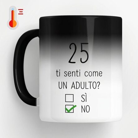Tazza termosensibile personalizzata con messaggio - Compleanno