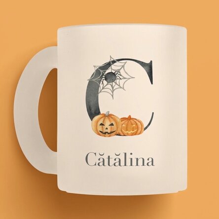 Tazza personalizzata con iniziale e nome - Halloween