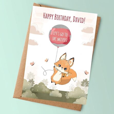 Personalised scratch card with message for children - Birthday