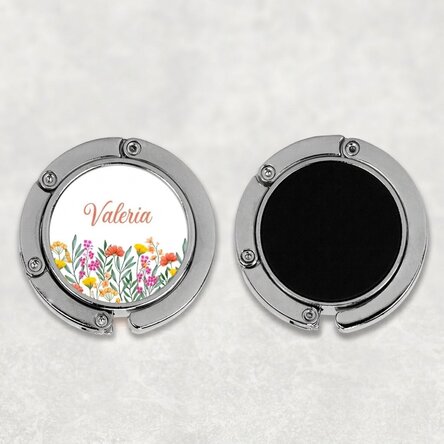 Portaborsa da tavola personalizzato con nome - Flowers