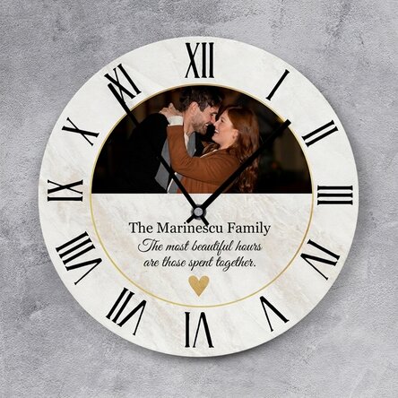 Orologio personalizzato con foto e testo - Golden time
