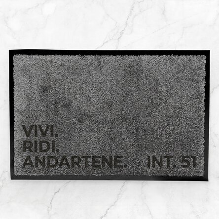 Tappetino d'ingresso personalizzato con scritta - Live. Laugh. Leave.