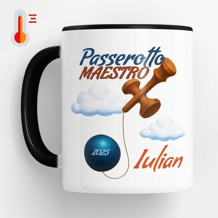 Tazza termosensibile personalizzata con testo - Airplane Master