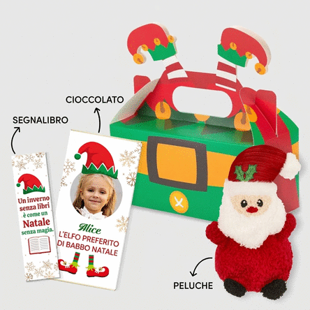 Set regalo con cioccolatini personalizzati - Elf
