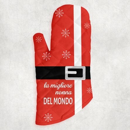 Guanto da cucina personalizzato con scritta - Babbo Natale