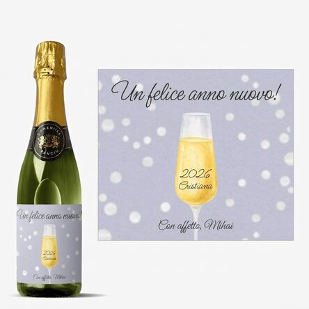 Bicchiere medio da spumante personalizzato con scritta - Champagne Glass