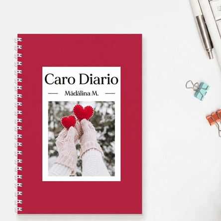 Quaderno personalizzato con una scritta e una foto