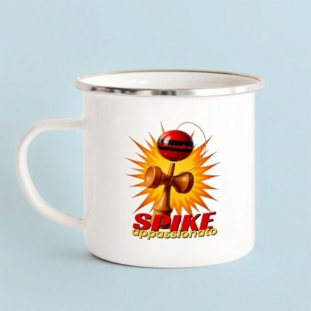 Tazza in metallo smaltato con nome per bambini - Spike Enthusiast