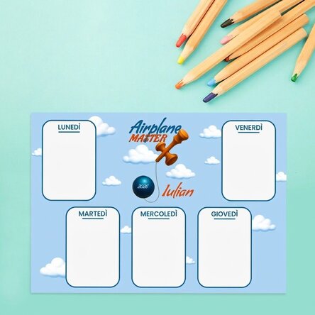 Orario personalizzato con testo - Airplane Master