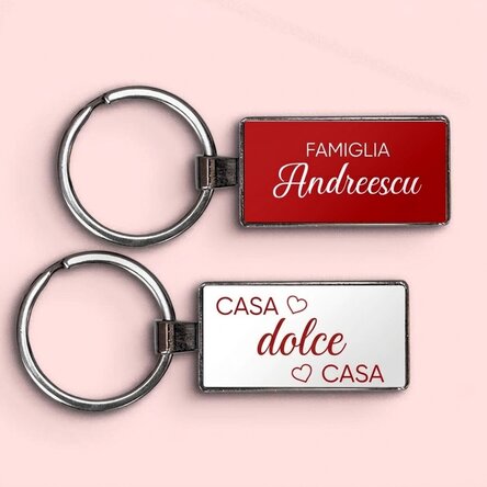 Portachiavi personalizzato con scritta - Home