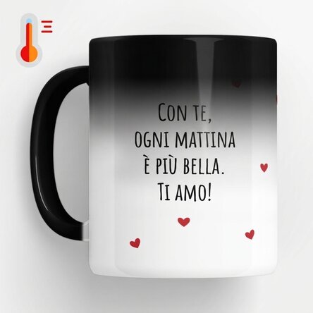 Tazza termosensibile personalizzata con messaggio - Love