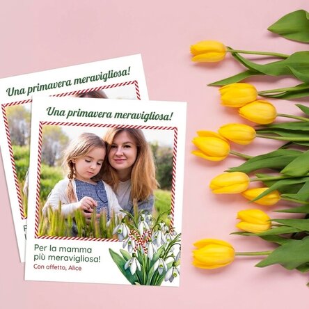 Foto personalizzata 10x12 cm con immagine e testo - Primavera