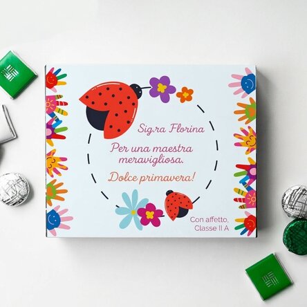 Scatola di cioccolatini personalizzata con messaggio - Insegnanti meravigliosi