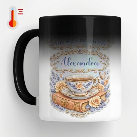 Tazza termosensibile personalizzata con scritta - I'm the tea you will be having