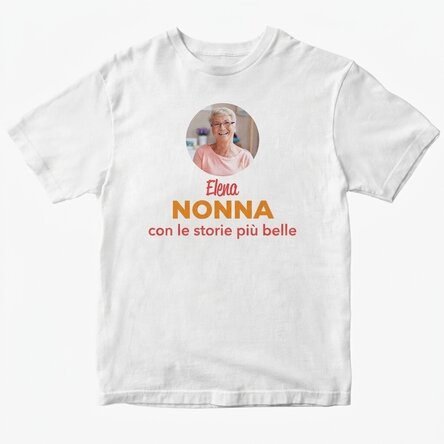 Maglietta in cotone con scritta personalizzata - Nonna