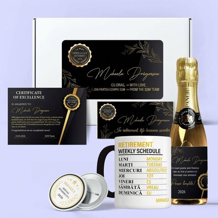 Set regalo personalizzato per il pensionamento